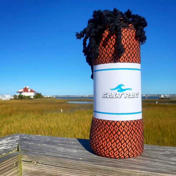 Salt Rag Other - Salt Rag Beach Towel - "Orange Barnacle Rag" [Sand Free Turkish Beach Towel]